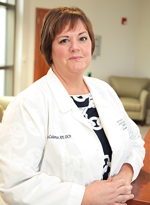 Dana Coleman, Lewis Cancer & Research Pavilion clinical special services manager, oncology nurse navigator and melanographer.