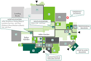 Candler Hospital map
