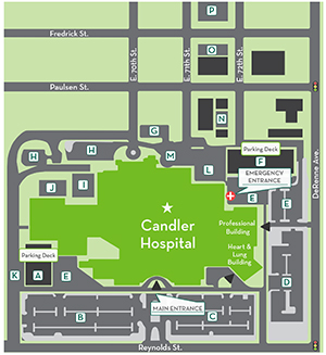 Candler Hospital parking map