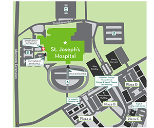 St. Joseph's Hospital parking map